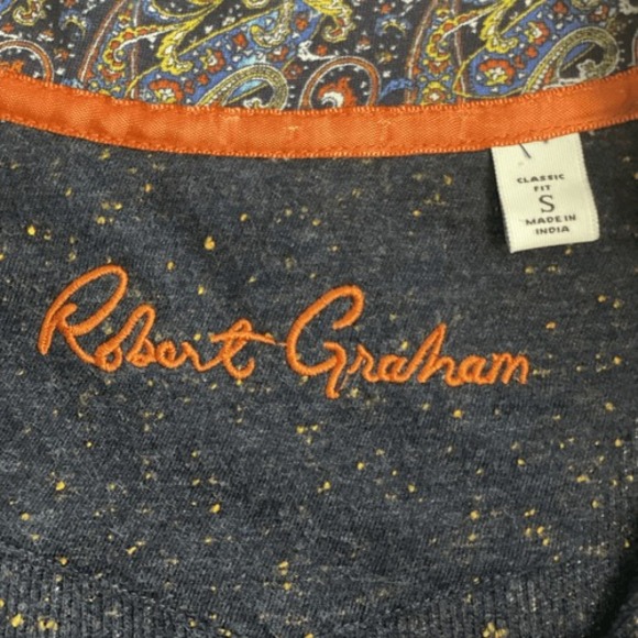 Robert Graham‎ Delage Navy Quarter Zip Pullover Speckled Knit Size S - Picture 7 of 9